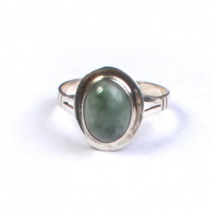 Anillo plata y jade