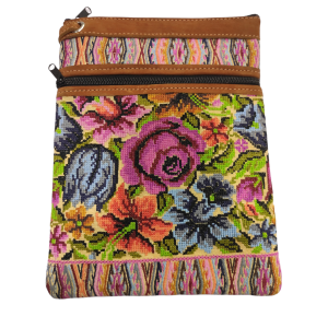 Embroidered huipil bag