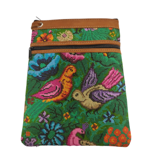 Embroidered huipil bag