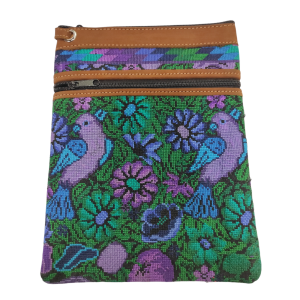 Embroidered huipil bag