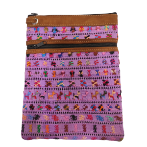 Embroidered huipil bag