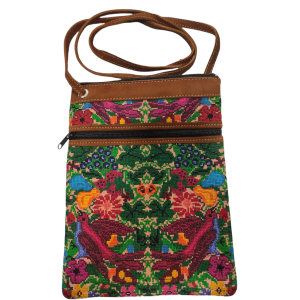 Embroidered huipil bag