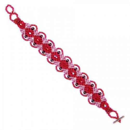 Bracelet Macramé Couronne avec Cristaux