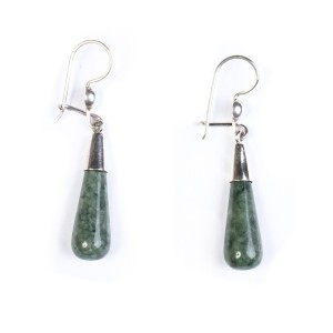 Boucles d'oreilles de jade bouteille