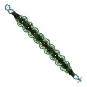 Crown Macrame Bracelet with Crystals