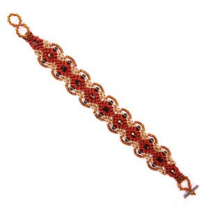 Pulsera Coronita Macramé Cristales