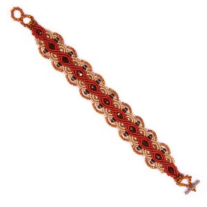 Crown Macrame Bracelet with Crystals