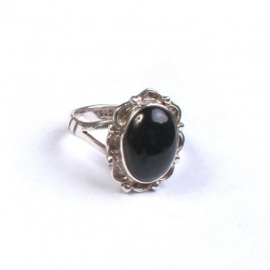 Bague argent et jade